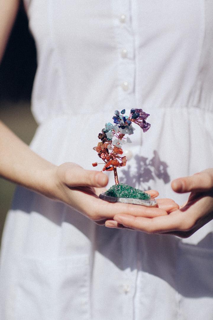 Albero Feng Shui dei "Sette Chakra" con Pietre Energiche