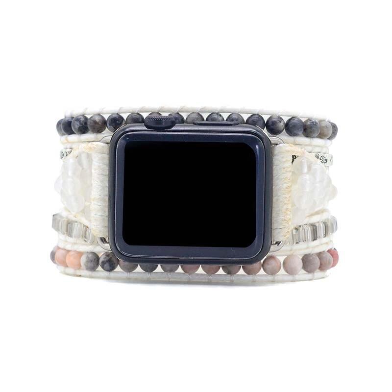 Cinturino in Labradorite Bianca per Apple Watch