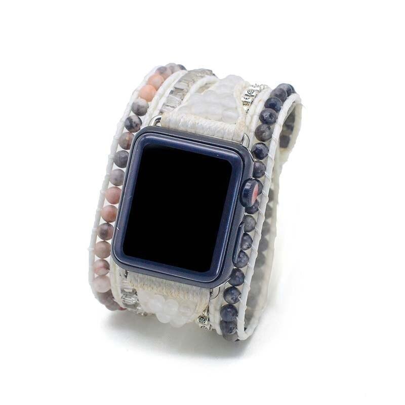 Cinturino in Labradorite Bianca per Apple Watch