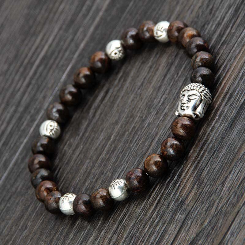 Bracciale con Buddha in Bronzite "Saggezza Ancestrale"