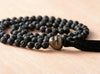 Collana Mala "Sentiero Ardente" in Pietra Lavica e Pirite