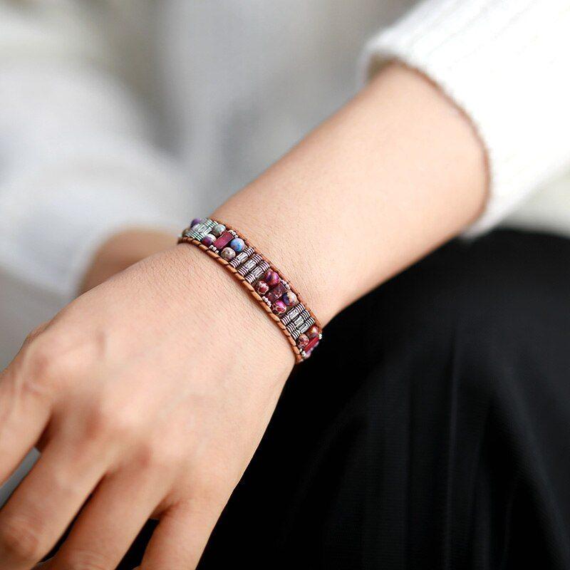 Bracciale "Slancio Vitale" con Perline in Diaspro