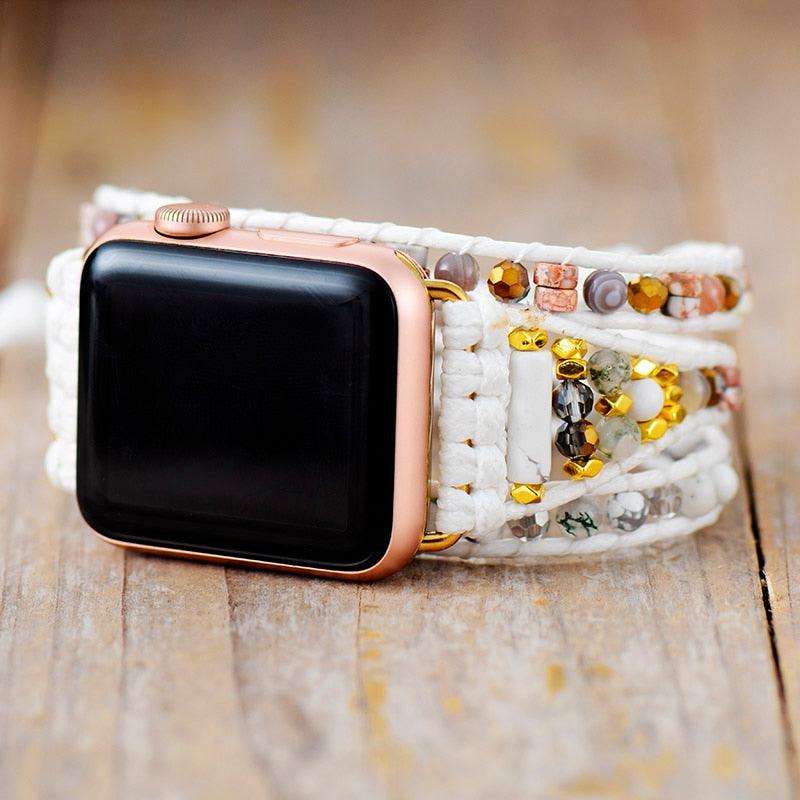 Cinturino per Apple Watch in Howlite "Compassione Eterna"