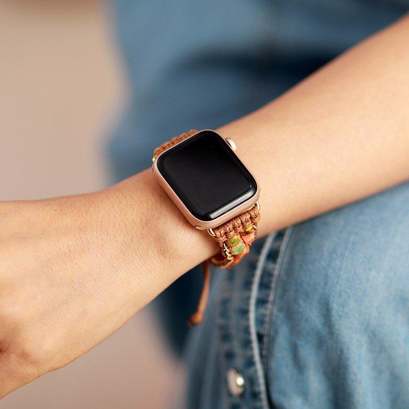 Cinturino Boho per Apple Watch con Diaspro Naturale