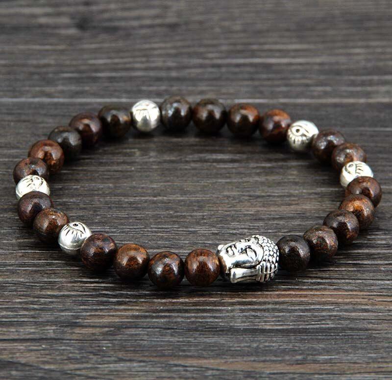 Bracciale con Buddha in Bronzite "Saggezza Ancestrale"