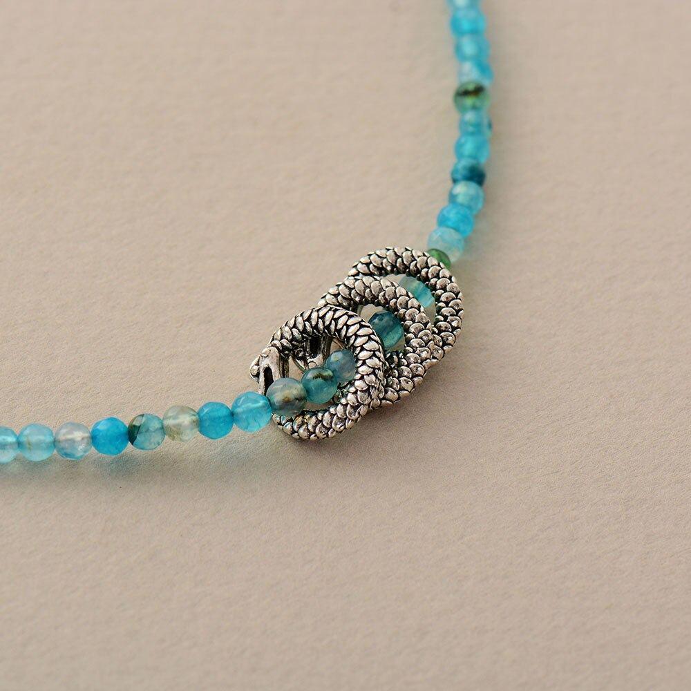 Collana "Cerchio del Serpente Infinito" in Onice