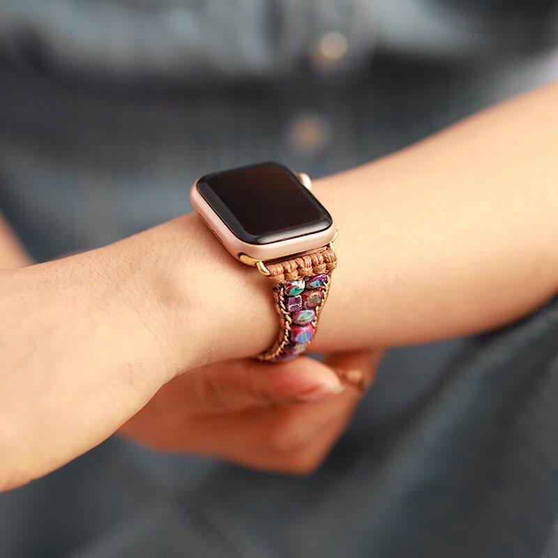 Cinturino Boho per Apple Watch con Diaspro Naturale