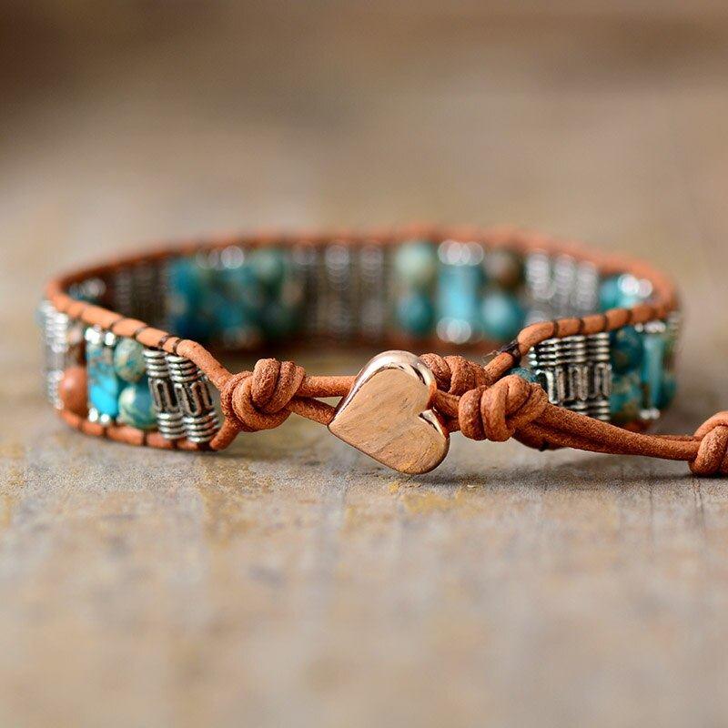 Bracciale "Slancio Vitale" con Perline in Diaspro