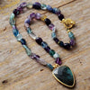 Collana "Radiosità Femminile" con Perline in Labradorite e Quarzo