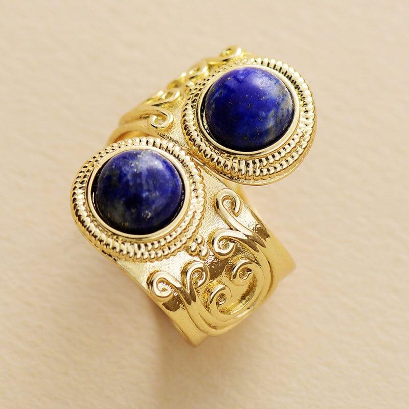 Anello Bohemien con Gemme Gemelle