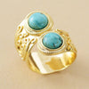 Anello Bohemien con Gemme Gemelle